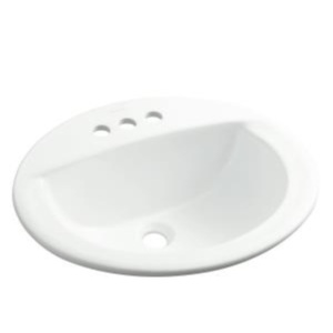S4420440 Elliot Self Rimming Bathroom Sink - White S4420440 Elliot Self Rimming Bathroom Sink - White