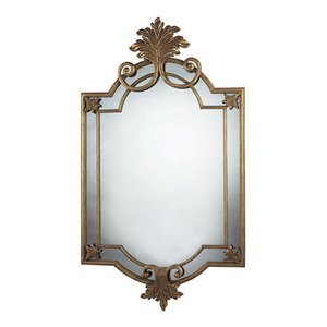 SI11402 Unique Shape Mirror - Gretna In Gold Leaf SI11402 Unique Shape Mirror - Gretna In Gold Leaf
