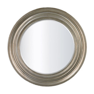 SI11509 Round Mirror - Fullerton In Silver Leaf With Antique SI11509 Round Mirror - Fullerton In Silver Leaf With Antique
