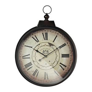 SI118043 Wall Clock - Antique Cream With Bronze Distressing SI118043 Wall Clock - Antique Cream With Bronze Distressing
