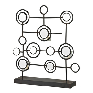 SI1291059 Candle Holder Accent - Belem Black / Mirror SI1291059 Candle Holder Accent - Belem Black / Mirror