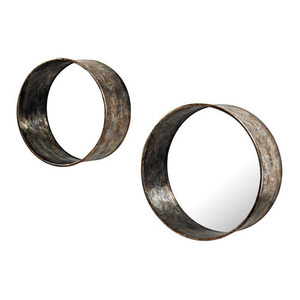 SI138127S2 Oil Drum Round Mirror - Greenaway Gold SI138127S2 Oil Drum Round Mirror - Greenaway Gold