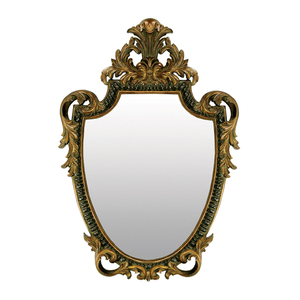 SI265472M Unique Shape Mirror - Acanthis Shield In Gretna Gold SI265472M Unique Shape Mirror - Acanthis Shield In Gretna Gold
