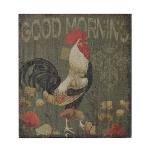 SI268675 Good Morning Cockerel Wall Art Wall Decor - Back Ground Dark Green SI268675 Good Morning Cockerel Wall Art Wall Decor - Back Ground Dark Green