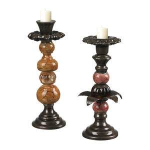 SI5110052 Candle Holder Accent - Tangerine / Beck Bronze SI5110052 Candle Holder Accent - Tangerine / Beck Bronze