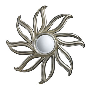 SIDM1940 Offerton Round Mirror - Silver Leaf SIDM1940 Offerton Round Mirror - Silver Leaf