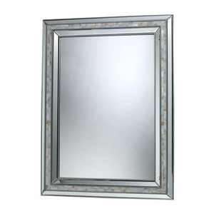 SIDM1948 Sardis Square / Rectangular Mirror - Brushed Steel and Mother of Pearl Shell SIDM1948 Sardis Square / Rectangular Mirror - Brushed Steel and Mother of Pearl Shell