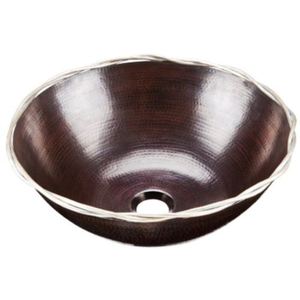 TBRV15625BC Roma Vessel Style Bathroom Sink - Black Copper TBRV15625BC Roma Vessel Style Bathroom Sink - Black Copper