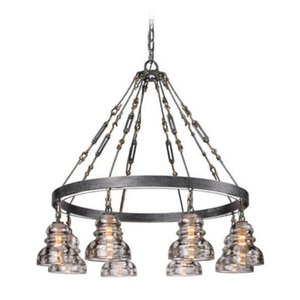 TF3136 Menlo Park Mid Sized Chandelier Chandelier - Old Silver TF3136 Menlo Park Mid Sized Chandelier Chandelier - Old Silver