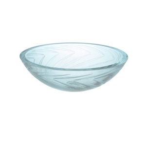 RGV101SFZ Ultra Glass Vessel Style Bathroom Sink - Clear ZigZag RGV101SFZ Ultra Glass Vessel Style Bathroom Sink - Clear ZigZag