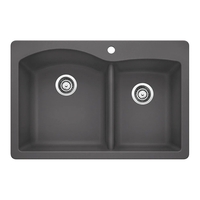 Double Bowl Kitchen Sink 33'' x 22'' x 9-1/2'' Double Bowl Kitchen Sink 33'' x 22'' x 9-1/2''