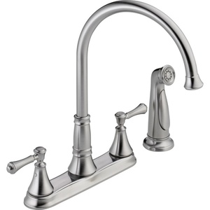 D2497LFAR Cassidy Two-Handle Kitchen Faucet - Arctic Stainless D2497LFAR Cassidy Two-Handle Kitchen Faucet - Arctic Stainless