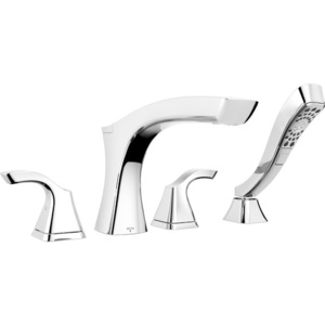 DT4752/DR4707 Tesla Deck Mount With Handshower Tub Faucet - Chrome DT4752/DR4707 Tesla Deck Mount With Handshower Tub Faucet - Chrome