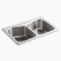 Double Bowl Kitchen Sink 33'' x 22'' x 8-5/16'' Double Bowl Kitchen Sink 33'' x 22'' x 8-5/16''