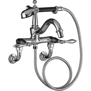 K331-4M-CP Finial Traditional Deck Mount With Handshower Tub Faucet - Polished Chrome K331-4M-CP Finial Traditional Deck Mount With Handshower Tub Faucet - Polished Chrome