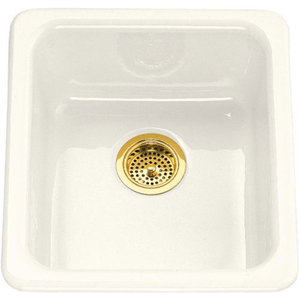 K6584-96 Iron/Tones White/Color Single Bowl Kitchen Sink - Biscuit K6584-96 Iron/Tones White/Color Single Bowl Kitchen Sink - Biscuit
