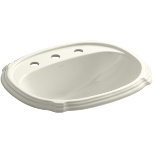 K2189-8-96 Portrait Self Rimming Bathroom Sink - Biscuit K2189-8-96 Portrait Self Rimming Bathroom Sink - Biscuit