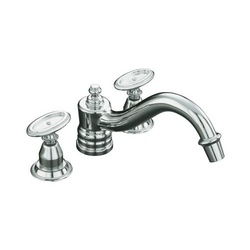 KT1259B-PB/K301K/K260-0 Antique Deck Mount Tub Faucet - Vibrant Polished Brass KT1259B-PB/K301K/K260-0 Antique Deck Mount Tub Faucet - Vibrant Polished Brass