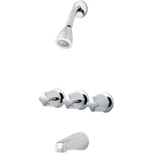 P01911 P0131xa Bedford Three Handle Tub Shower Faucet Polished