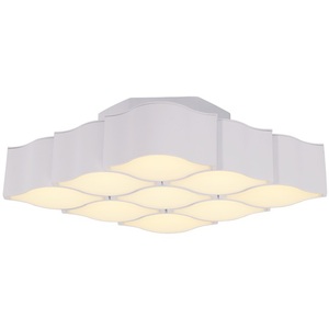 EE24122MW Billow Flush Mount Ceiling Light - Matte White EE24122MW Billow Flush Mount Ceiling Light - Matte White