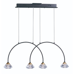 EE2480475BKMG Hope Linear Pendant Pendant Light - Black / Metallic Gold EE2480475BKMG Hope Linear Pendant Pendant Light - Black / Metallic Gold
