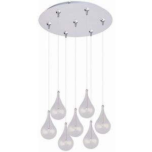 EE9371018SN Larmes Multi Light Pendant Light - Satin Nickel EE9371018SN Larmes Multi Light Pendant Light - Satin Nickel