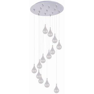 EE9381018SN Larmes Multi Light Pendant Light - Satin Nickel EE9381018SN Larmes Multi Light Pendant Light - Satin Nickel