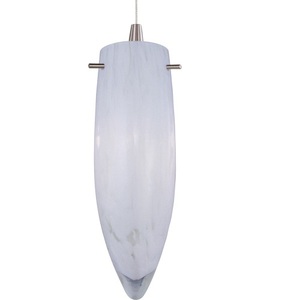 EEP96034113SN White Cirrus Mini-Pendant Pendant Light - Satin Nickel EEP96034113SN White Cirrus Mini-Pendant Pendant Light - Satin Nickel