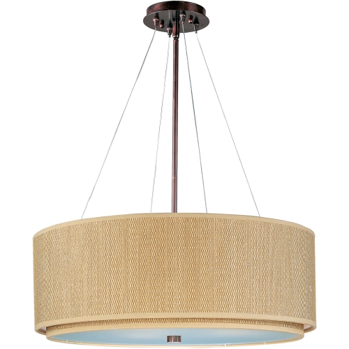 EE95065101OI Elements Drum Pendant Pendant Light - Oil Rubbed Bronze / GrassCloth EE95065101OI Elements Drum Pendant Pendant Light - Oil Rubbed Bronze / GrassCloth