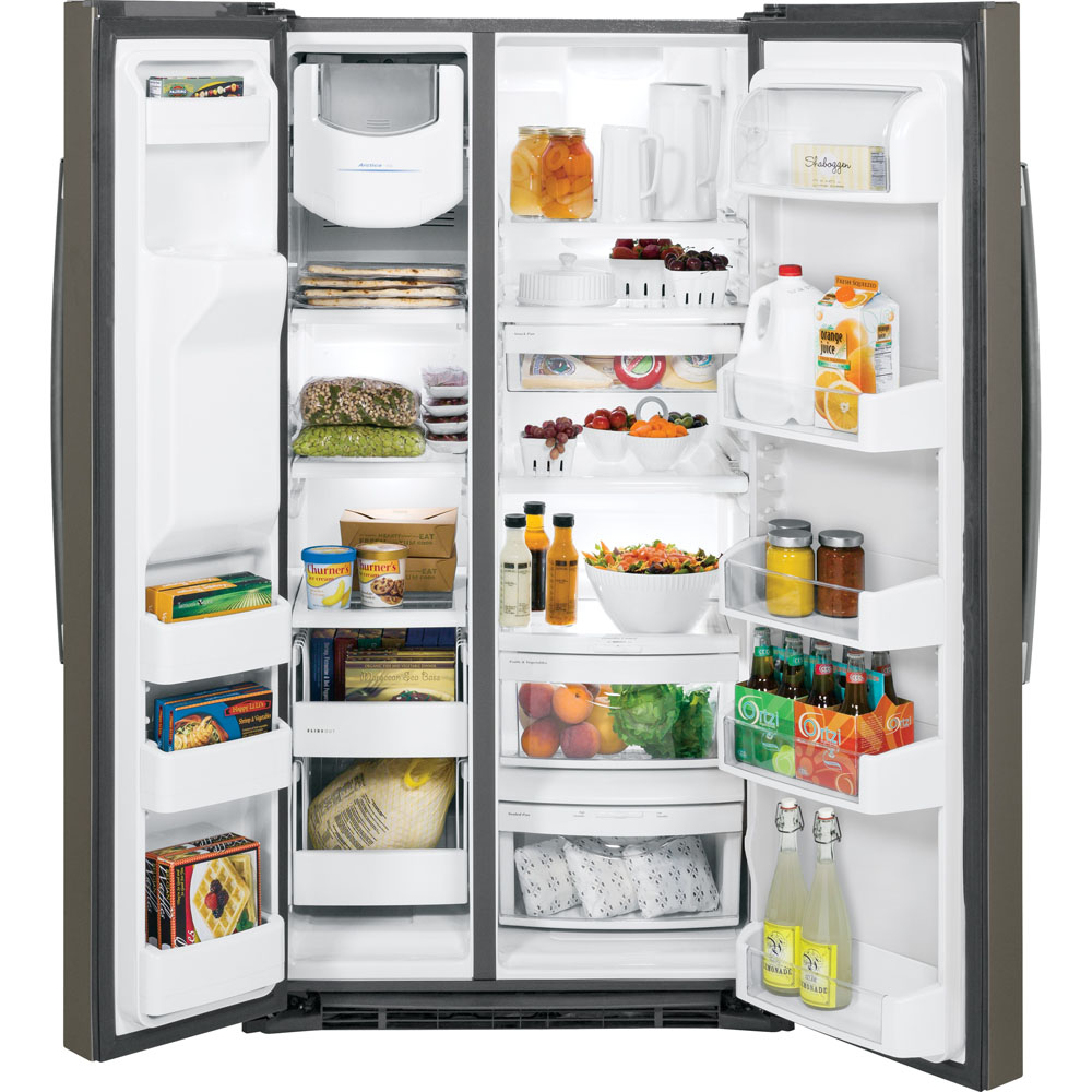 Ggse25hmhes Side By Refrigerator Slate At Fergusonshowrooms