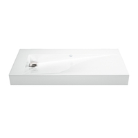 Vessel Style Bathroom Sink 35-1/2'' x 15-7/8'' x 4-3/8'' Vessel Style Bathroom Sink 35-1/2'' x 15-7/8'' x 4-3/8''