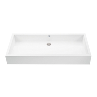Vessel Style Bathroom Sink 35-1/2'' x 15-3/4'' x 4-5/8'' Vessel Style Bathroom Sink 35-1/2'' x 15-3/4'' x 4-5/8''