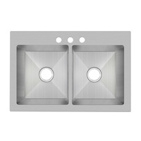 Double Bowl Kitchen Sink 33 x 22 x 9 Double Bowl Kitchen Sink 33 x 22 x 9