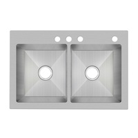 Double Bowl Kitchen Sink 33 x 22 x 9 Double Bowl Kitchen Sink 33 x 22 x 9