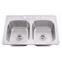 Double Bowl Kitchen Sink 33 x 21-1/4 x 6-1/2 Double Bowl Kitchen Sink 33 x 21-1/4 x 6-1/2