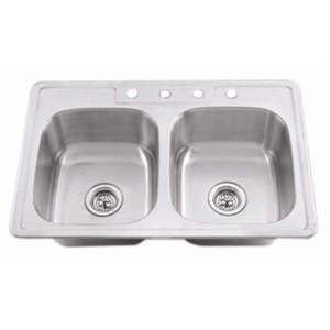 PFSR3321654 Bealeton Stainless Steel Double Bowl Kitchen Sink - Stainless Steel PFSR3321654 Bealeton Stainless Steel Double Bowl Kitchen Sink - Stainless Steel