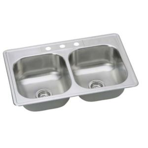 PFSR332273A Bealeton Stainless Steel Double Bowl Kitchen Sink - Stainless Steel PFSR332273A Bealeton Stainless Steel Double Bowl Kitchen Sink - Stainless Steel
