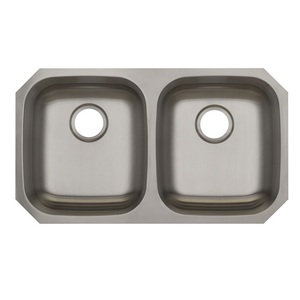 PFUC206A6 Plomosa Stainless Steel Undermount - Double Bowl Kitchen Sink - Stainless Steel PFUC206A6 Plomosa Stainless Steel Undermount - Double Bowl Kitchen Sink - Stainless Steel