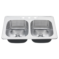 Double Bowl Kitchen Sink 32-15/16'' x 21-15/16'' x 8'' Double Bowl Kitchen Sink 32-15/16'' x 21-15/16'' x 8''