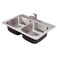 Double Bowl Kitchen Sink 33 x 22 x 6 Double Bowl Kitchen Sink 33 x 22 x 6