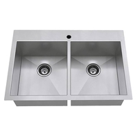 Double Bowl Kitchen Sink 33'' x 22'' x 9'' Double Bowl Kitchen Sink 33'' x 22'' x 9''