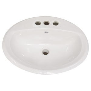 A0476028020 Aqualyn Self Rimming Bathroom Sink - White A0476028020 Aqualyn Self Rimming Bathroom Sink - White