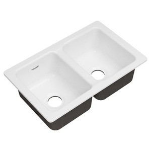 A77DB30190308 Delancey White/Color Undermount - Double Bowl Kitchen Sink - Brilliant White A77DB30190308 Delancey White/Color Undermount - Double Bowl Kitchen Sink - Brilliant White
