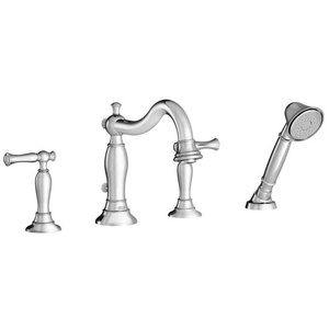 AT440901002/AR910 Quentin Deck Mount With Handshower Tub Faucet - Polished Chrome AT440901002/AR910 Quentin Deck Mount With Handshower Tub Faucet - Polished Chrome