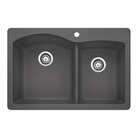 Double Bowl Kitchen Sink 33'' x 22'' x 9-1/2'' Double Bowl Kitchen Sink 33'' x 22'' x 9-1/2''