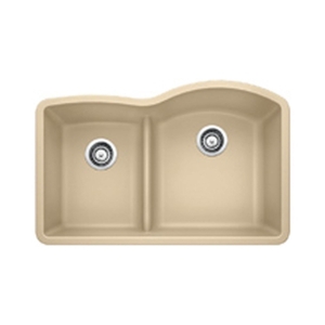 B441607 Diamond White/Color Undermount - Double Bowl Kitchen Sink - Biscotti B441607 Diamond White/Color Undermount - Double Bowl Kitchen Sink - Biscotti