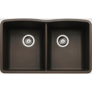 B440182 Diamond White/Color Undermount - Double Bowl Kitchen Sink - Cafe Brown B440182 Diamond White/Color Undermount - Double Bowl Kitchen Sink - Cafe Brown