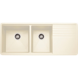 B440409 Precis White/Color Undermount - Double Bowl Kitchen Sink - Biscuit B440409 Precis White/Color Undermount - Double Bowl Kitchen Sink - Biscuit