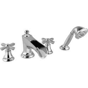 DT67461PCLHP/DHX661PC/DR64707 Rook Deck Mount With Handshower Tub Faucet - Chrome DT67461PCLHP/DHX661PC/DR64707 Rook Deck Mount With Handshower Tub Faucet - Chrome