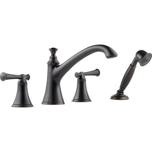 DT67405RBLHP/DR64707/DHL605RB Baliza Deck Mount With Handshower Tub Faucet - Venetian Bronze DT67405RBLHP/DR64707/DHL605RB Baliza Deck Mount With Handshower Tub Faucet - Venetian Bronze